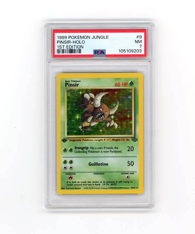 PSA 7 Near Mint 1st Edition Pinsir Holo Jungle 9/64