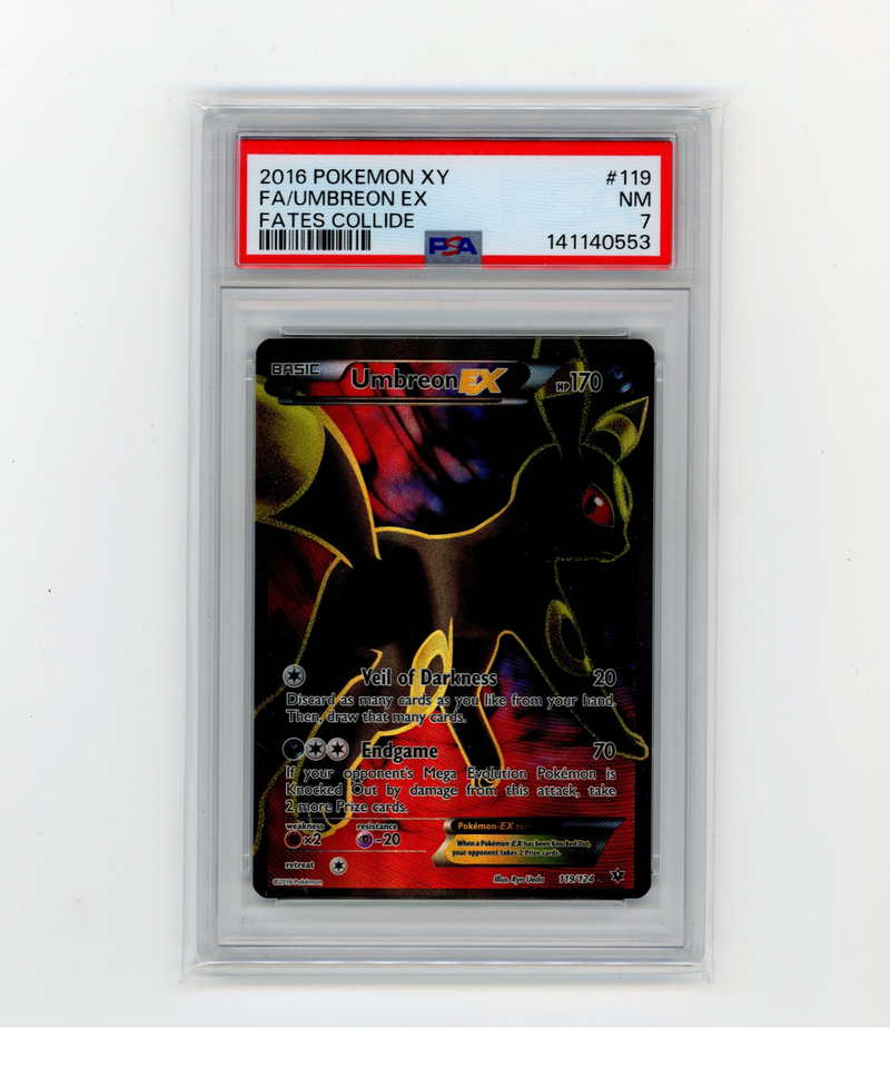 PSA 7 NM  Umbreon EX 119/124 XY Fates Collide Full Art (2016)