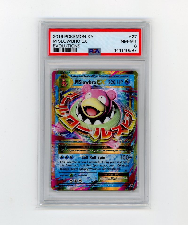 PSA 8 NM-MT  M Slowbro EX 27/108 XY Evolutions