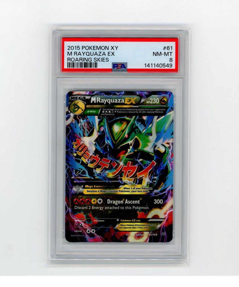 PSA 8 NM-MT  M Rayquaza EX 61/108 XY Roaring Skies Ultra Rare (2015)