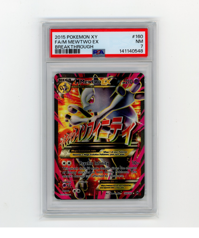 PSA 7 NM M Mewtwo EX 160/162 XY BREAKthrough Full Art (2015)