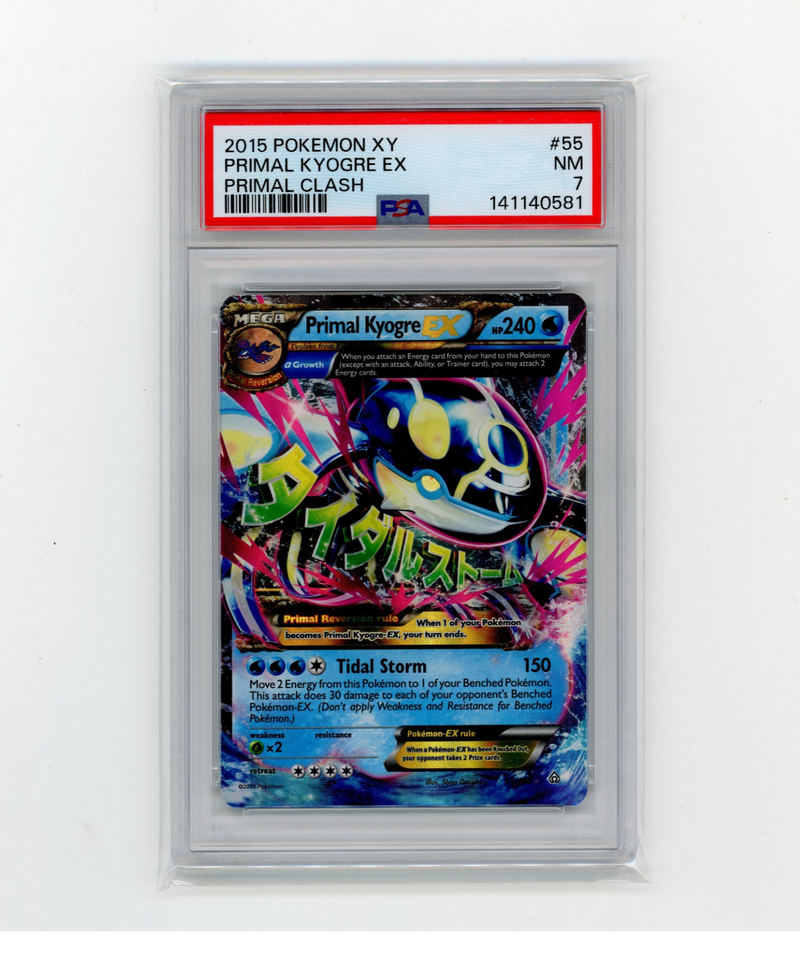 PSA 7 NM Primal Kyogre EX 55/160 XY Primal Clash Ultra Rare (2015)