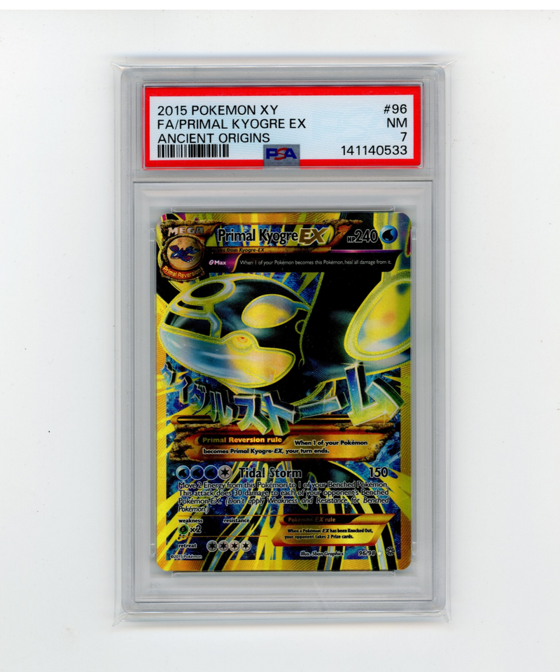 PSA 7 NM |Kyogre EX 96/98 XY Ancient Origins Full Art (2015)