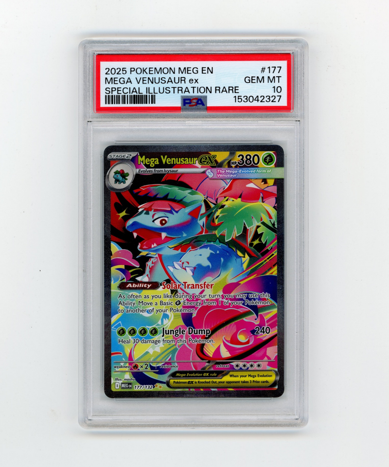 PSA 10 Gem Mint M Venusaur EX 100/108 XY Evolutions Full Art (2016)