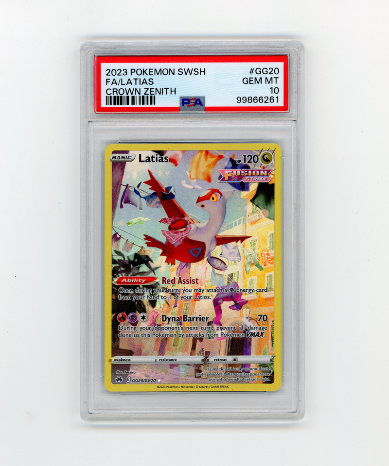 PSA 10 Gem Mint Latias GG20/GG70 Crown Zenith: Galarian Gallery (2023)