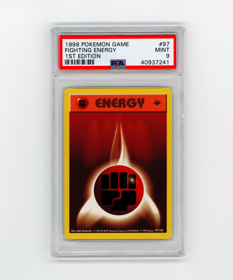 PSA 9 Mint 1st Edition Base Set Fighting Energy   97/102