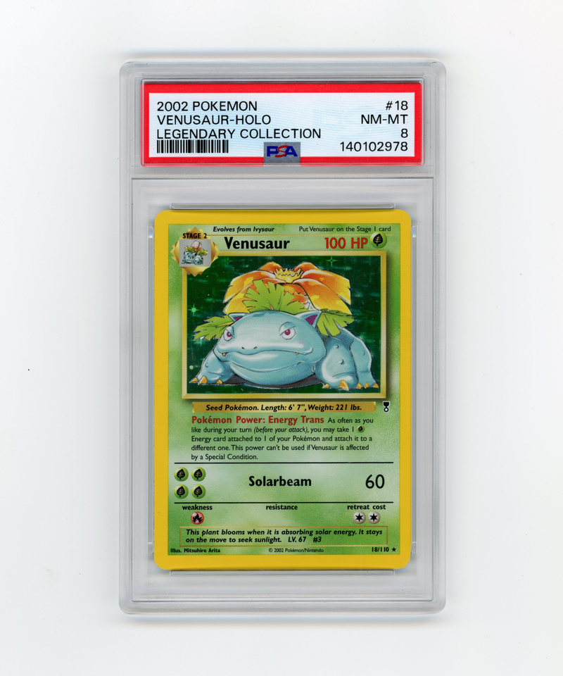 PSA 8 Venusaur Holo Legendary Collection #18/110