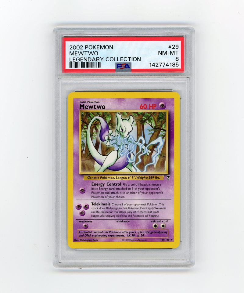 PSA 8 Mewtwo Holo Legendary Collection #29/110