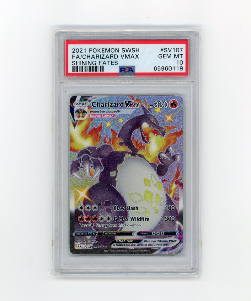 PSA 10 Charizard VMAX SV107 Shining Fates
