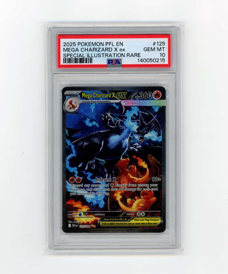 PSA 10 Mega Charizard X ex 125/094 SAR Phantasmal Flames