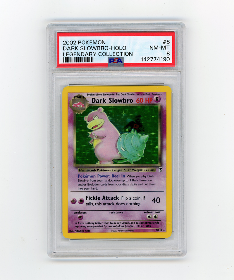 PSA 8 Dark Slowbro Holo Legendary Collection 9/110