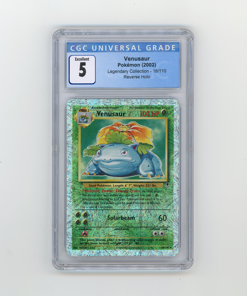 CGC 5 Venusaur Reverse Holo 18/110  Legendary Collection