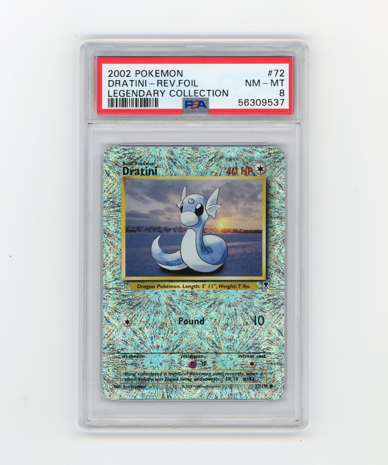 PSA 8 Dratini Reverse Holo 72/110 Legendary Collection