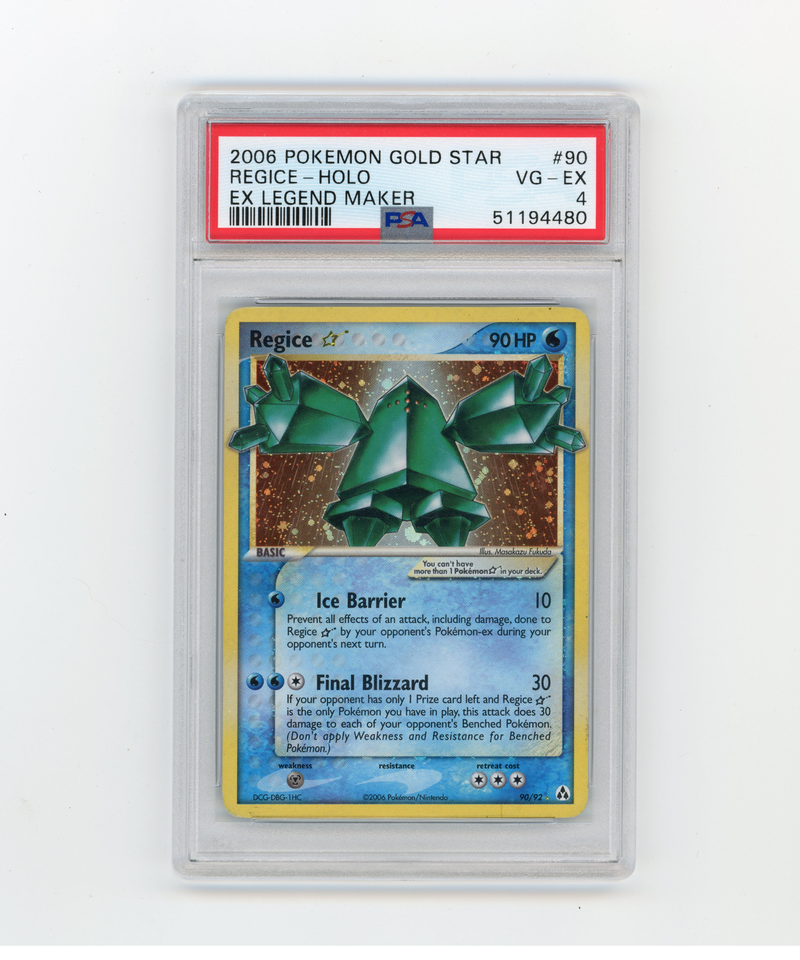 PSA 4 Regice Gold Star 90/92 – EX Legend Maker