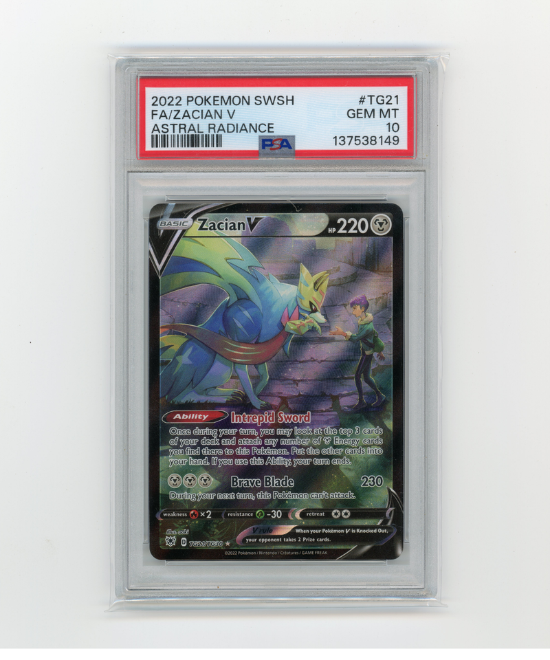 PSA 10 Zacian V TG21/TG30 Trainer Gallery Astral Radiance