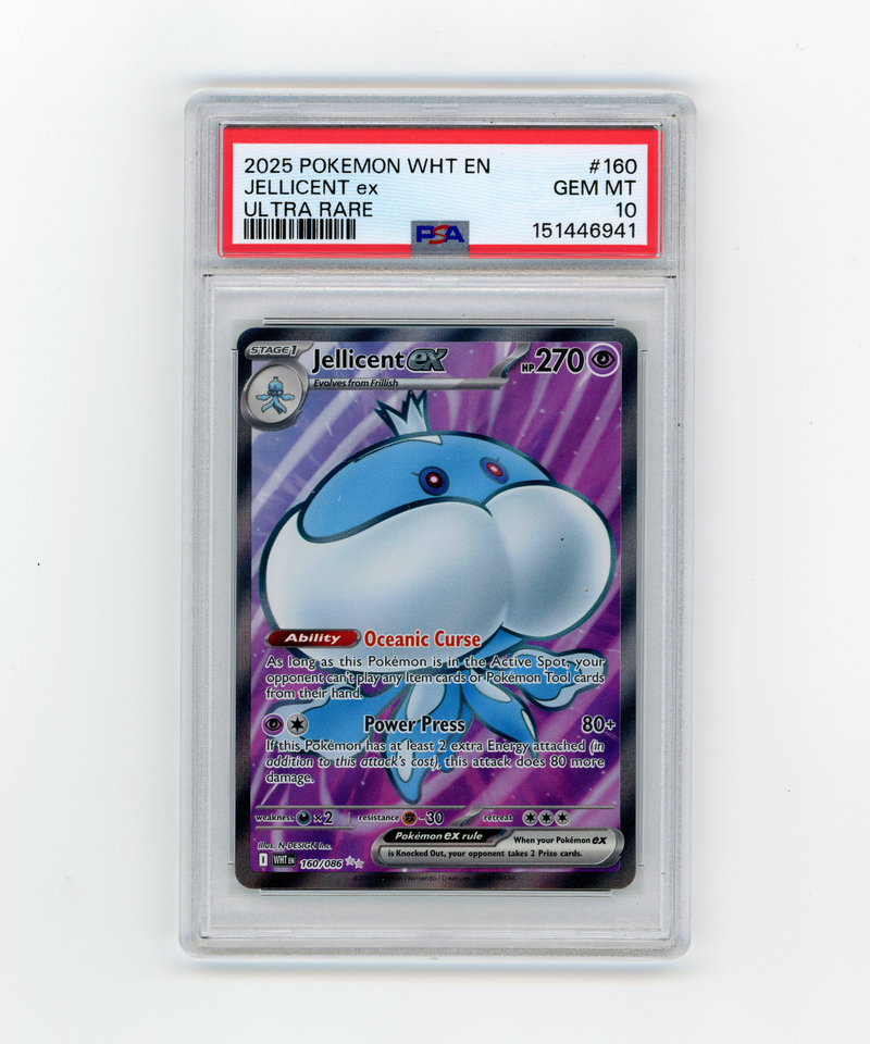 PSA 10 Jellicent ex 160/086 Ultra Rare White Flare