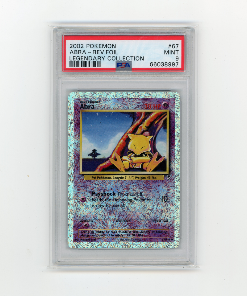 PSA 9 Abra Reverse Holo Foil Legendary Collection
