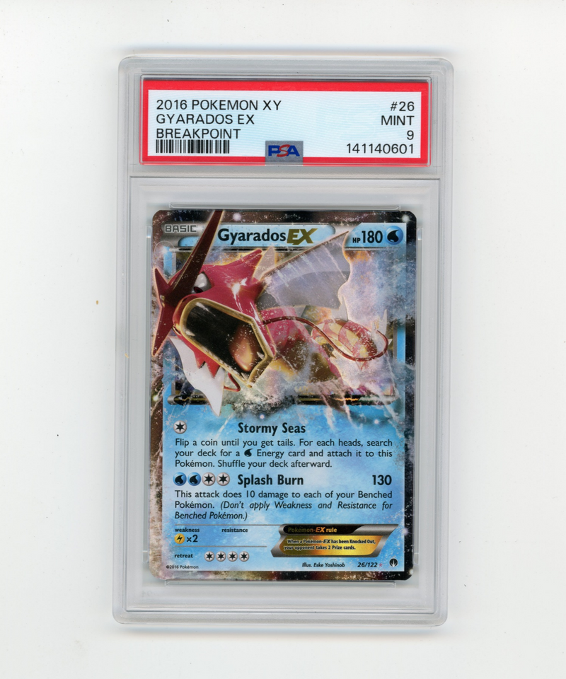 PSA 9 Gyarados ex 26/122 XY Breakpoint Pokemon Card Holo