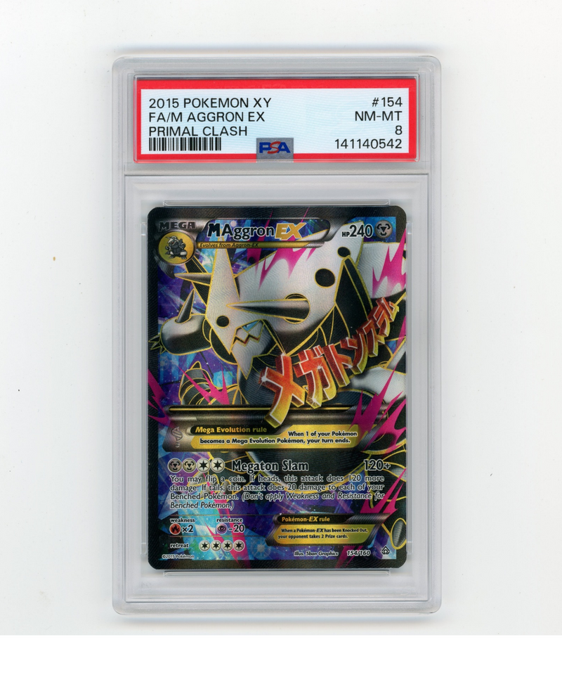 PSA 8 M Aggron EX 154/160 Full Art XY Primal Clash
