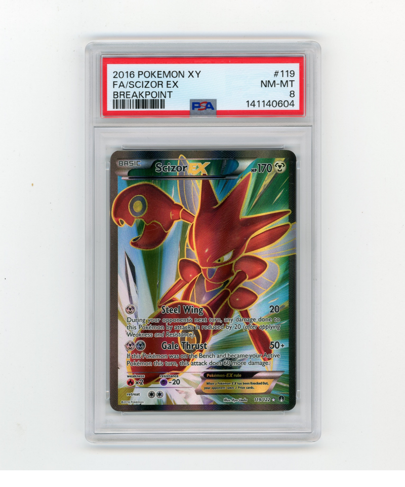 PSA 8 Scizor EX 119/122 Full Art XY BREAKpoint