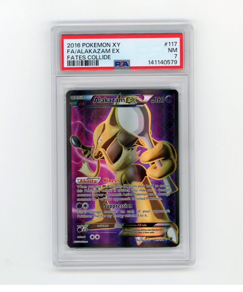 PSA 7 Alakazam EX 117/124 Full Art XY Fates Collide