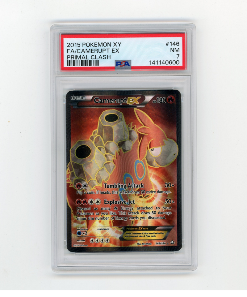 PSA 7 Camerupt EX 146/160 Full Art XY Primal Clash