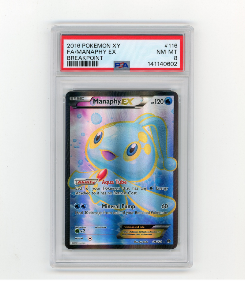 PSA 8 Manaphy EX 116/122 Full Art XY BREAKpoint