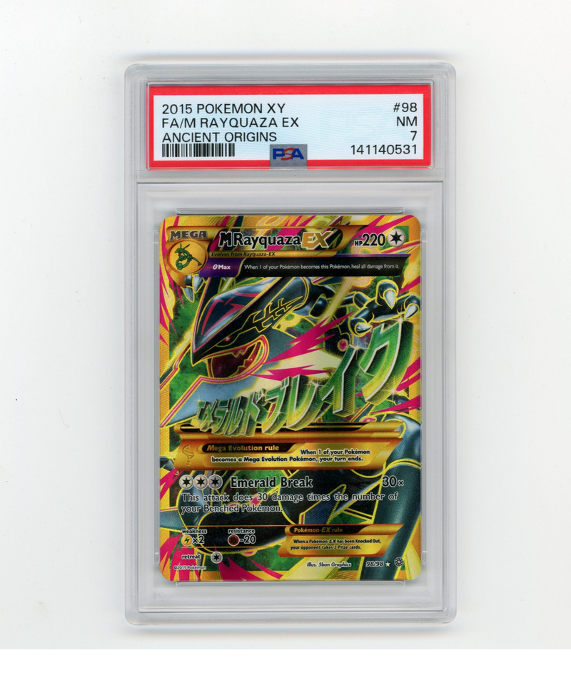 PSA 7 M Rayquaza EX 98/98 Shiny Full Art XY Ancient Origins