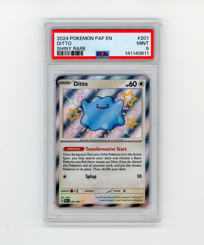 Psa 9 Baby Shiny Ditto 201/091 Paldean Fates
