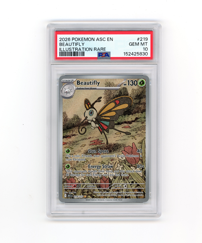 PSA 10 Gem Mint Beautifly 219/217 Ascended Heroes