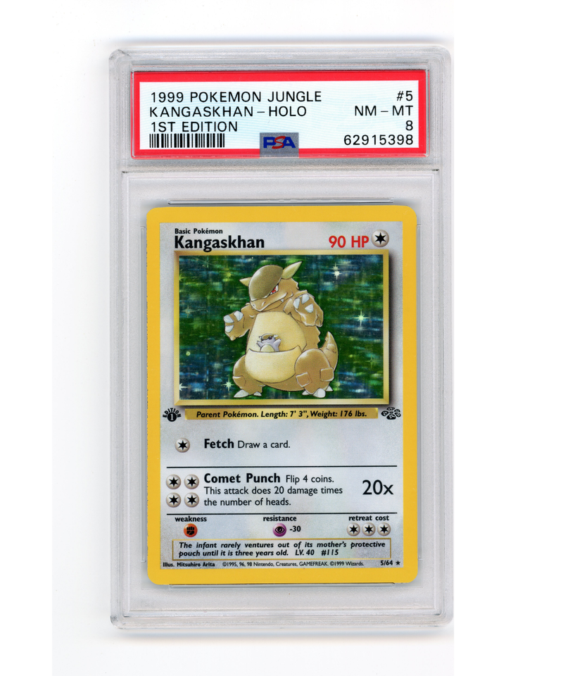 1999 Pokémon Jungle Kangaskhan Holo 5/64 1st Edition PSA 8 NM-MT