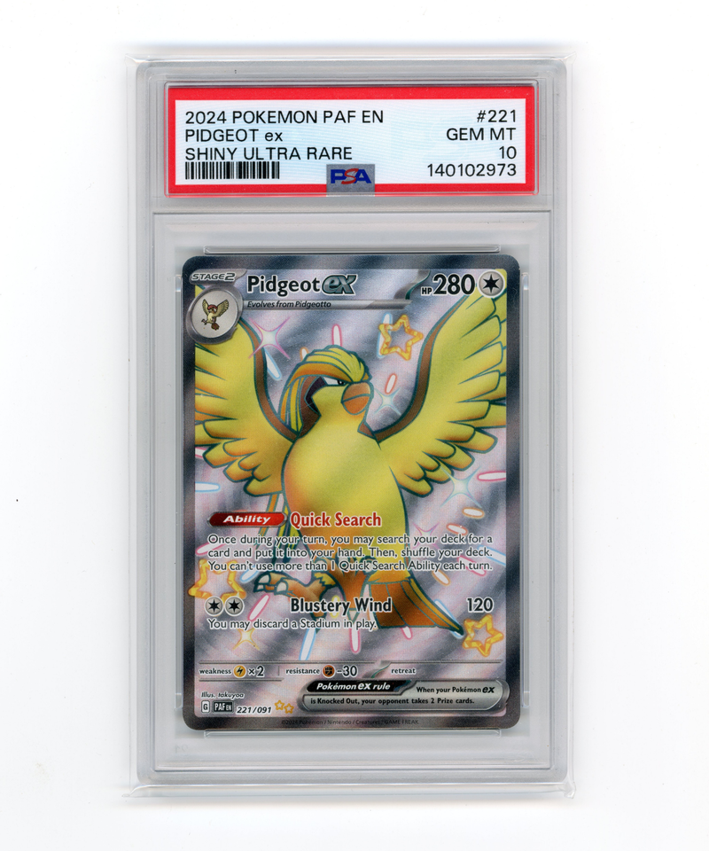 PSA 10 GEM MINT Pidgeot ex 221/091 from Scarlet & Violet