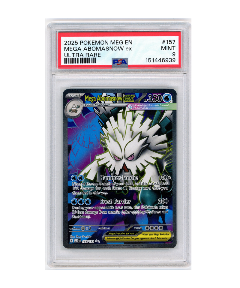 Mega Abomasnow EX 157/132 PSA 9 Mint Ultra Rare Mega Evolution