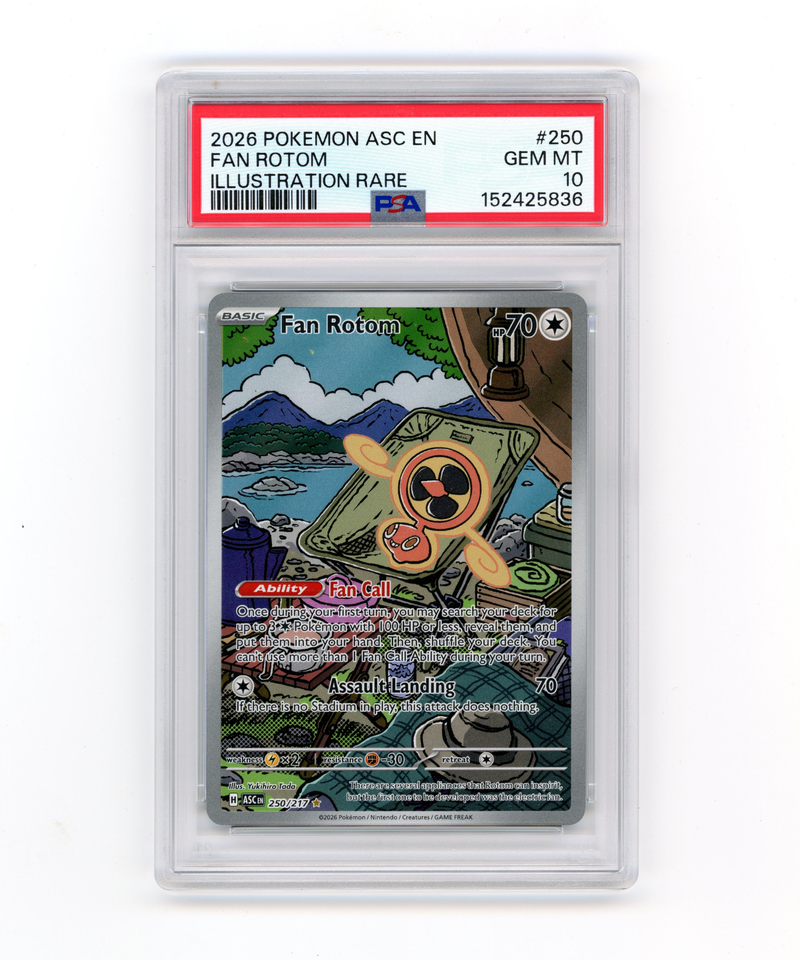 PSA 10 Fan Rotom 250/217 Illustration Rare Ascended Heroes