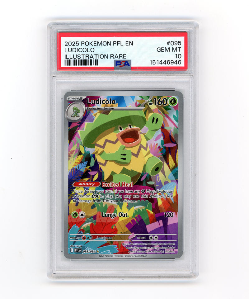 PSA 10 Gem Mint Ludicolo 095/094 Illustration Rare | Phantasmal Flames