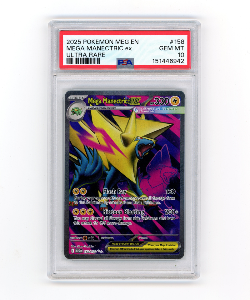 PSA 10 Gem Mint Mega Manectric ex 158/132 Ultra Rare