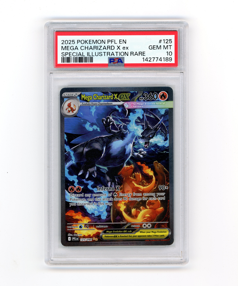 PSA 10 Mega Charizard X ex 125/094 SAR Phantasmal Flames