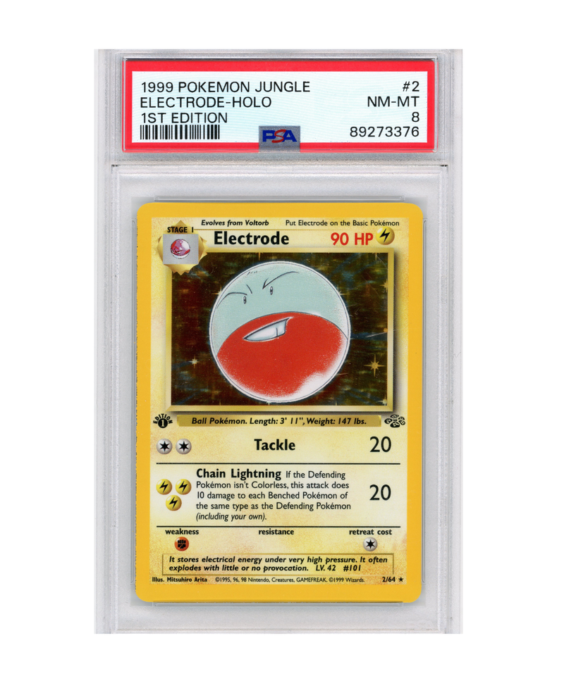 PSA 8 1st Edition Electrode Holo 2/64 Jungle