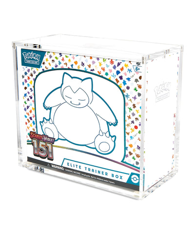 AcryShield Pokémon Elite Trainer Box Acrylic Case - with Elite Trainer Box, angled