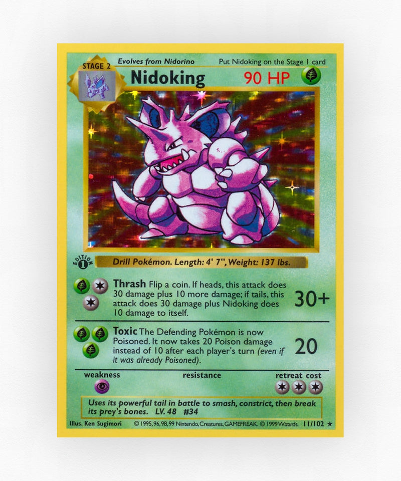 Nidoking - Base 11/102 (1st Edition Shadowless Holo)