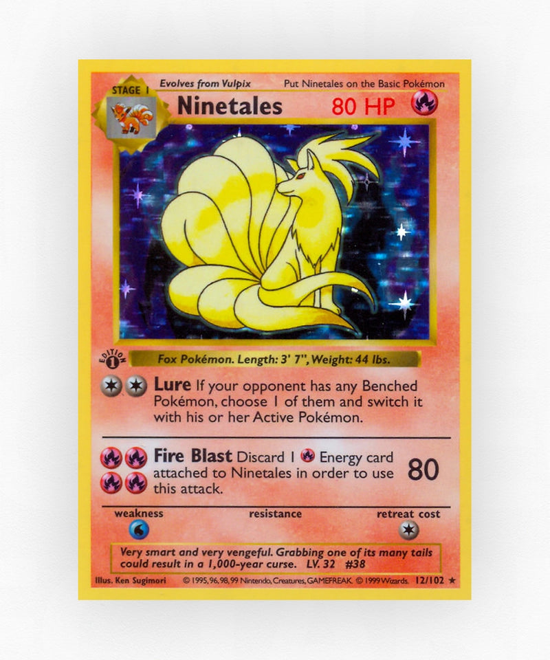Ninetales - Base 12/102 (1st Edition Shadowless Holo)
