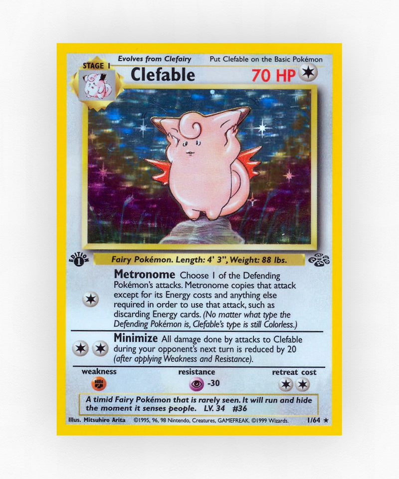 Clefable - Jungle 1/64 (1st Edition Holo)
