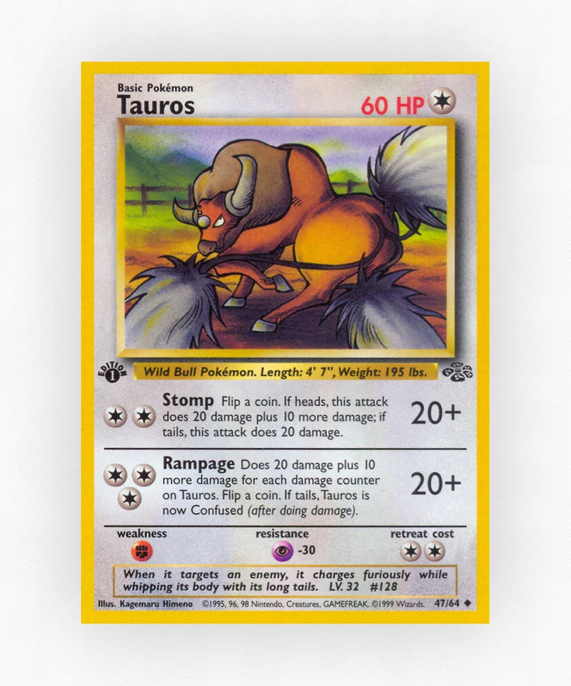 Tauros - Jungle 47/64 (1st Edition Non-Holo)