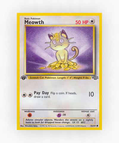 Meowth - Jungle 56/64 (1st Edition Non-Holo)