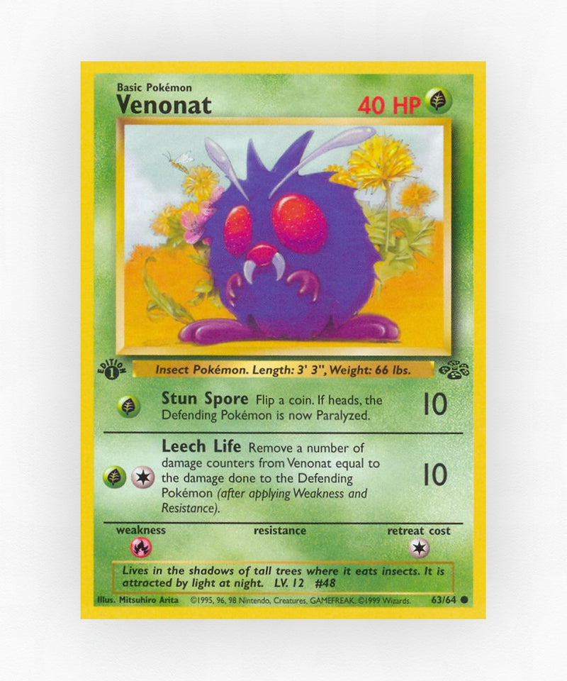 Venonat - Jungle 63/64 (1st Edition Non-Holo)