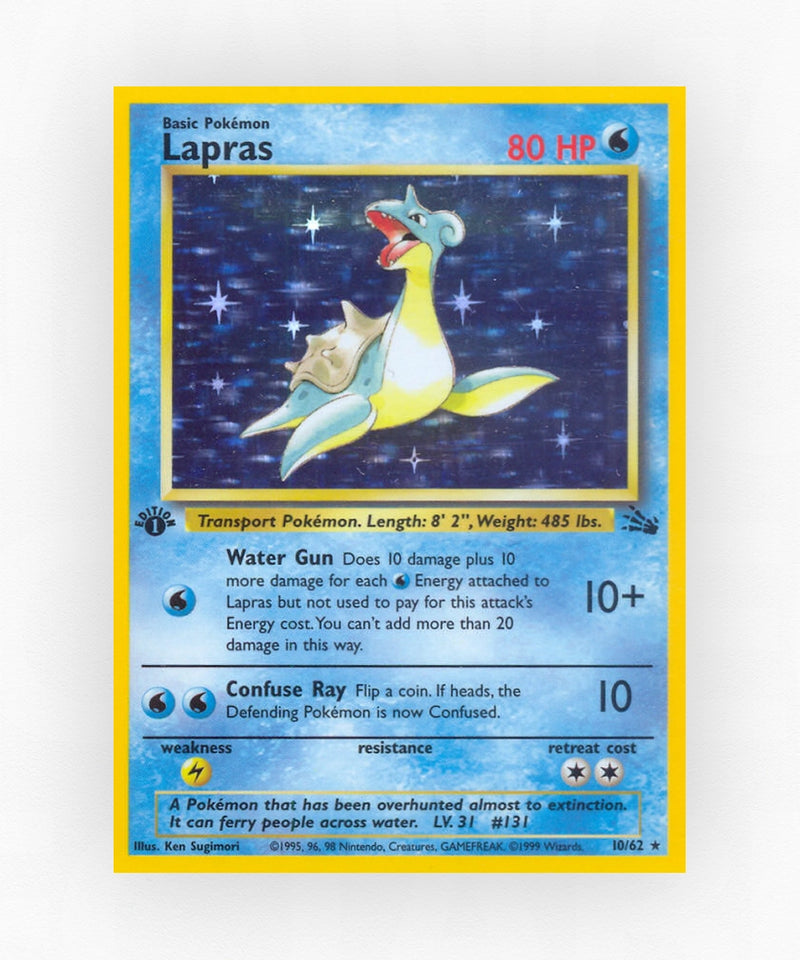 Lapras - Fossil 10/62 (Unlimited Holo)
