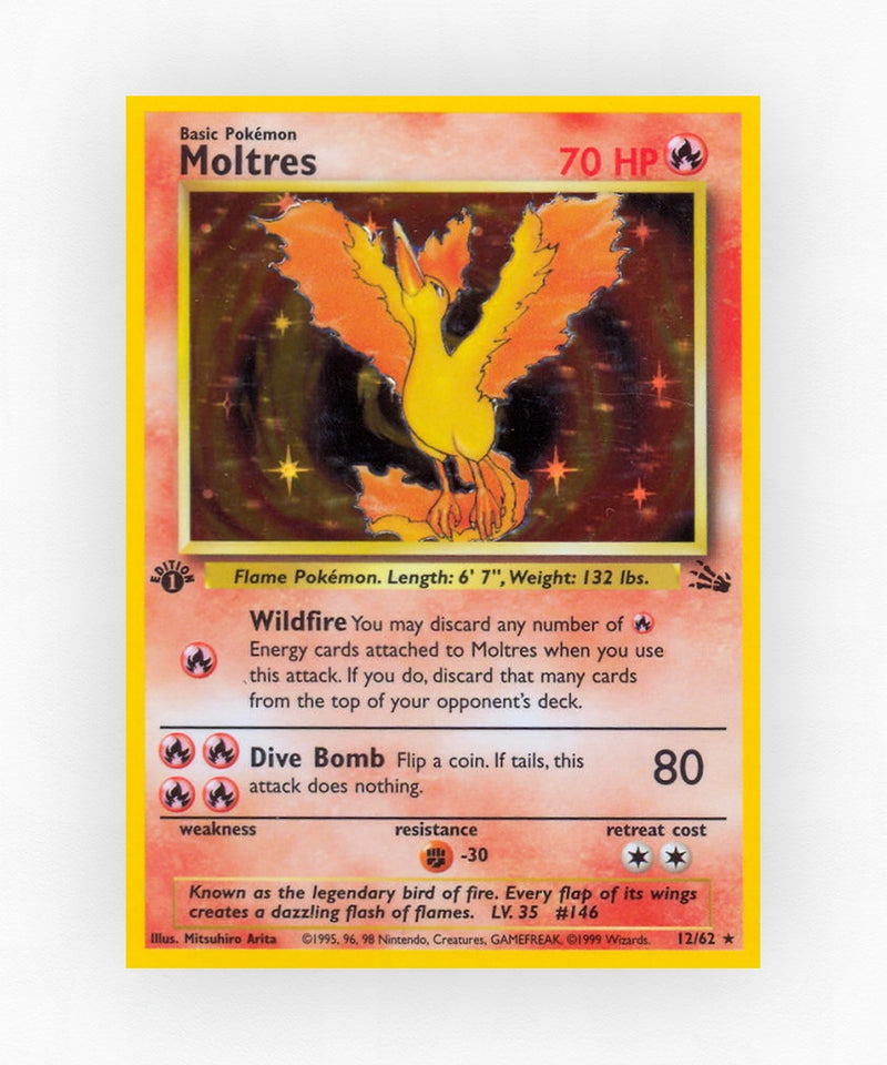 Moltres - Fossil 12/62 (1st Edition Holo)