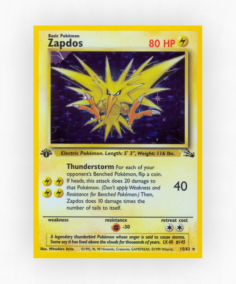 Zapdos - Fossil 15/62 (Cosmos Holo)
