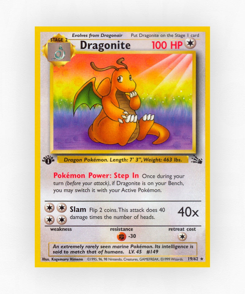 Dragonite - Fossil 19/62 (Unlimited Non-Holo)