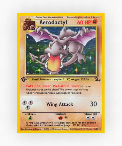 Aerodactyl - Fossil 1/62 (1st Edition Holo)